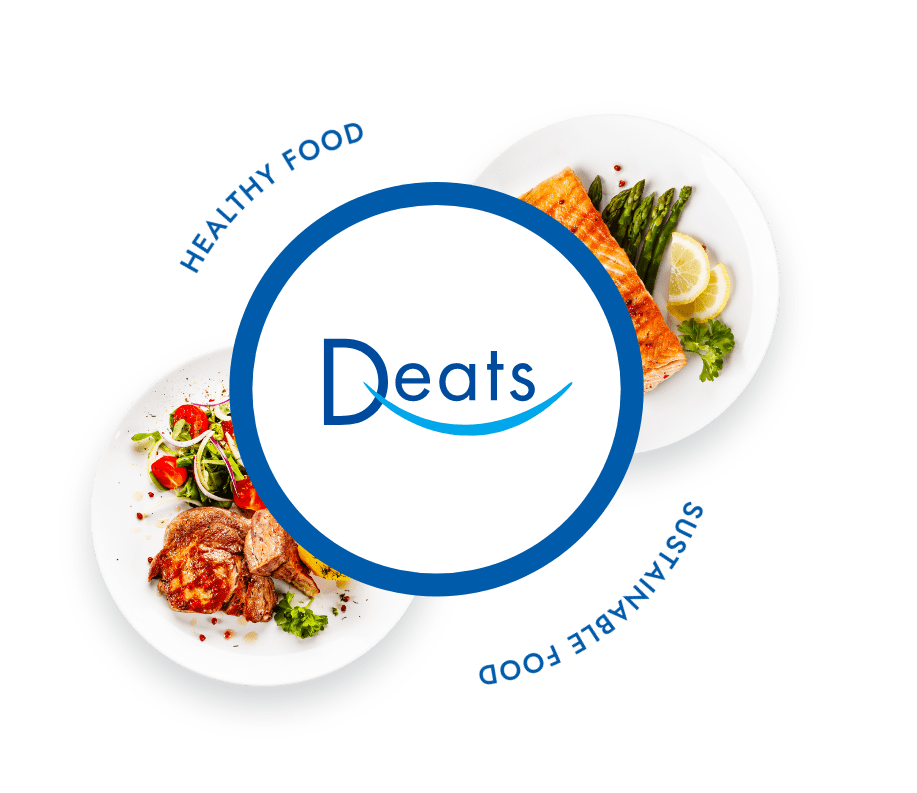 Deatsロゴと料理の写真